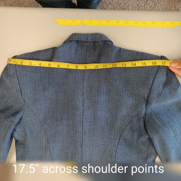 RESTORED 1940s Style Linen Blend Blazer (see measurements!) - Picture 10 of 15
